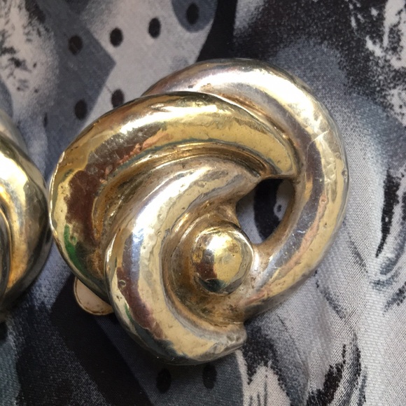 Vintage Sterling silver chunky large Modernist - Picture 4 of 6